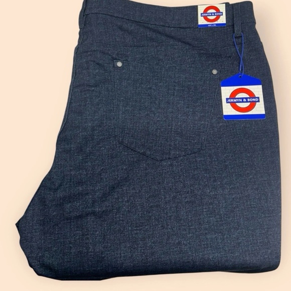 ➕Jermyn And Bond Dress Pant Trouser Blue 48 X 30. C1-020 - Picture 1 of 9